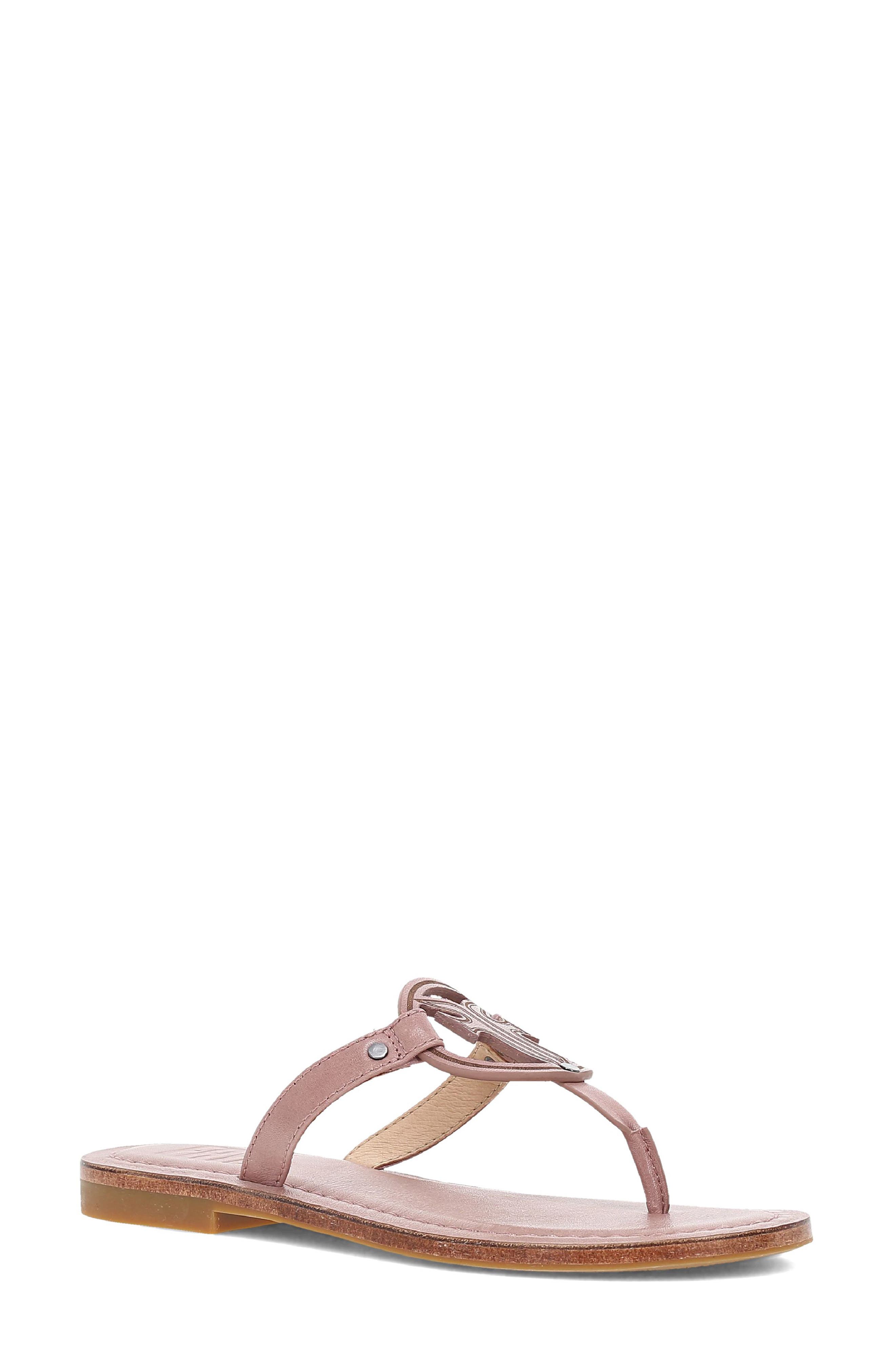 Frye Taylor Logo Flip Flop, Main, color, Woodrose