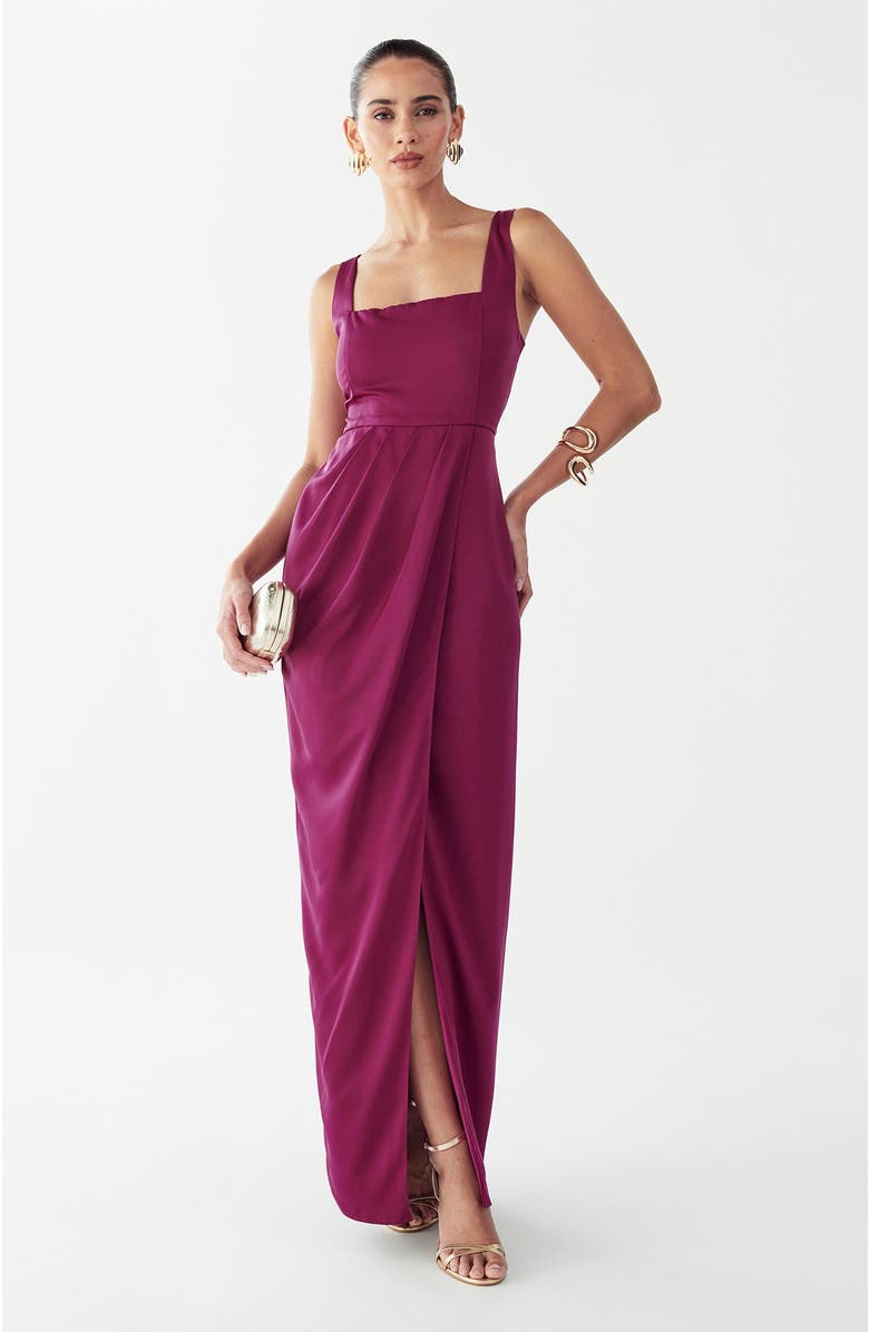 WILLA Akron Maxi Dress, Alternate, color, Berry