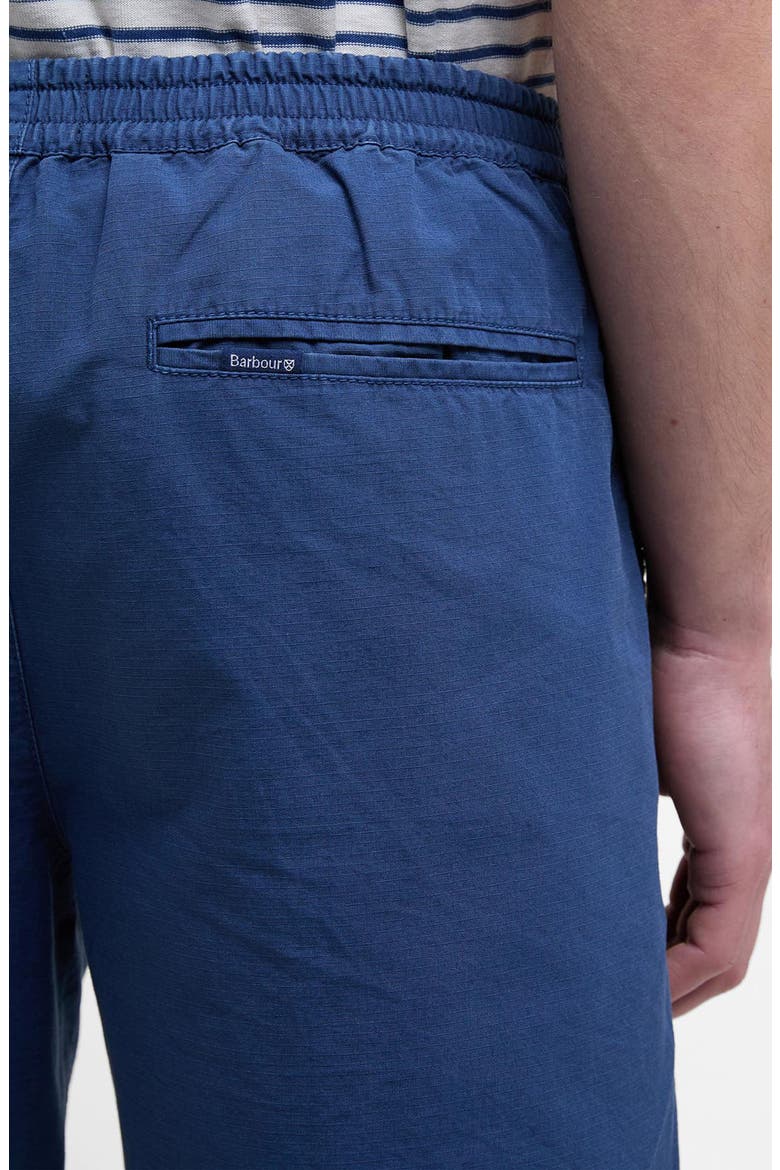 Rickfell Pleated Cotton Ripstop Shorts, Alternate, color, DARK DENIM