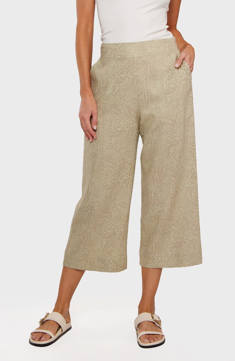 matty m. Magnolia Pull-On Linen Blend Pants, Main, color, Pistachio