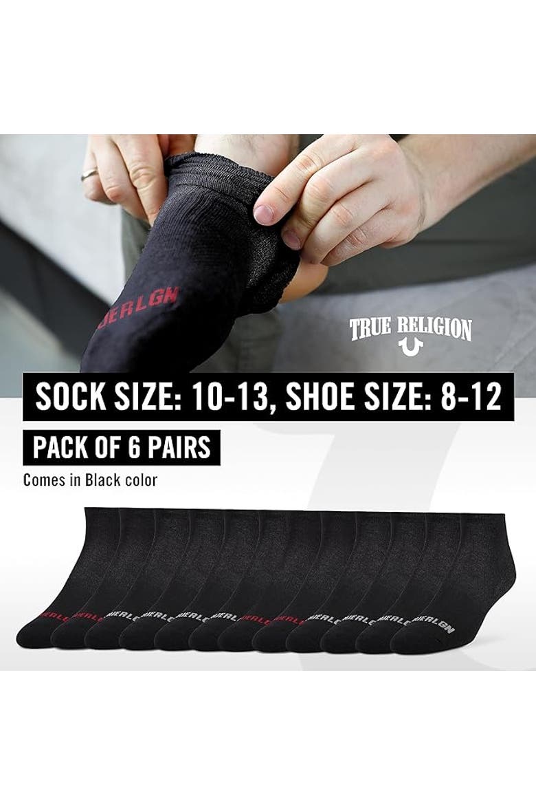12 Pairs Premium Athletic No Show Socks, Alternate, color, Black