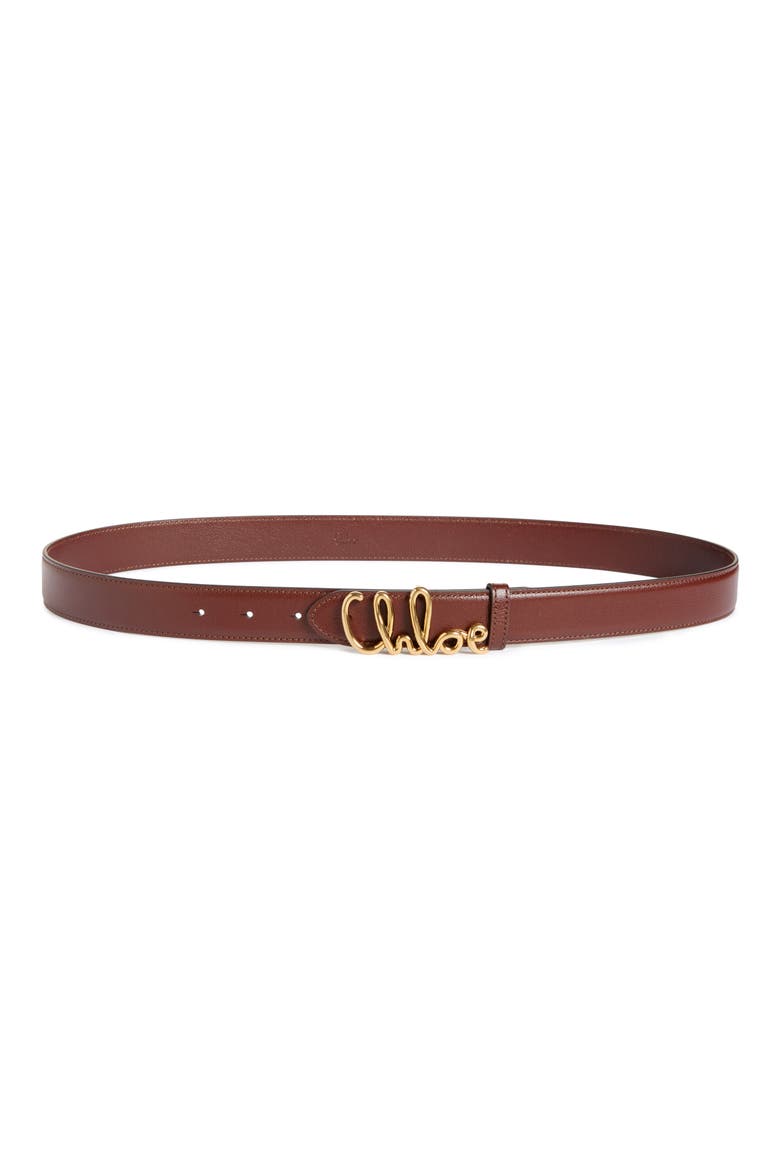 Iconic Leather Belt, Main, color, CRAFTY BROWN