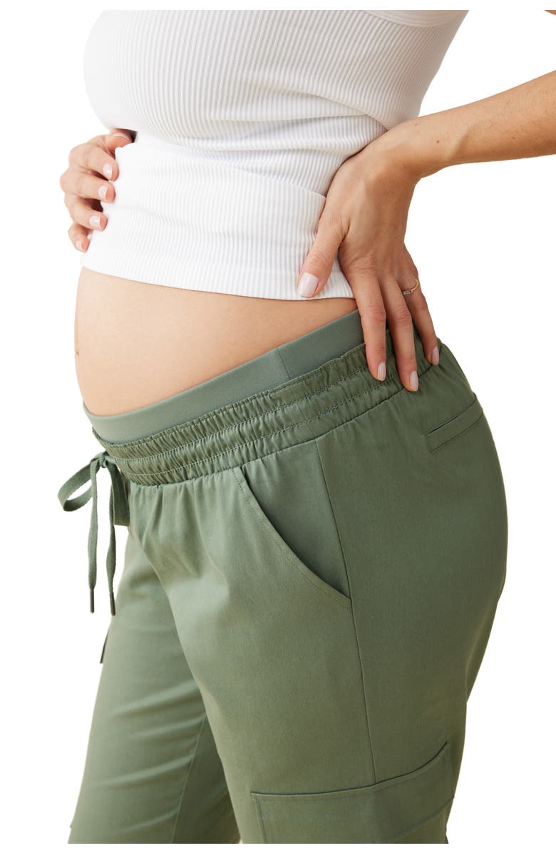 Ingrid & Isabel SOFT CARGO PANT, Alternate, color, Agave