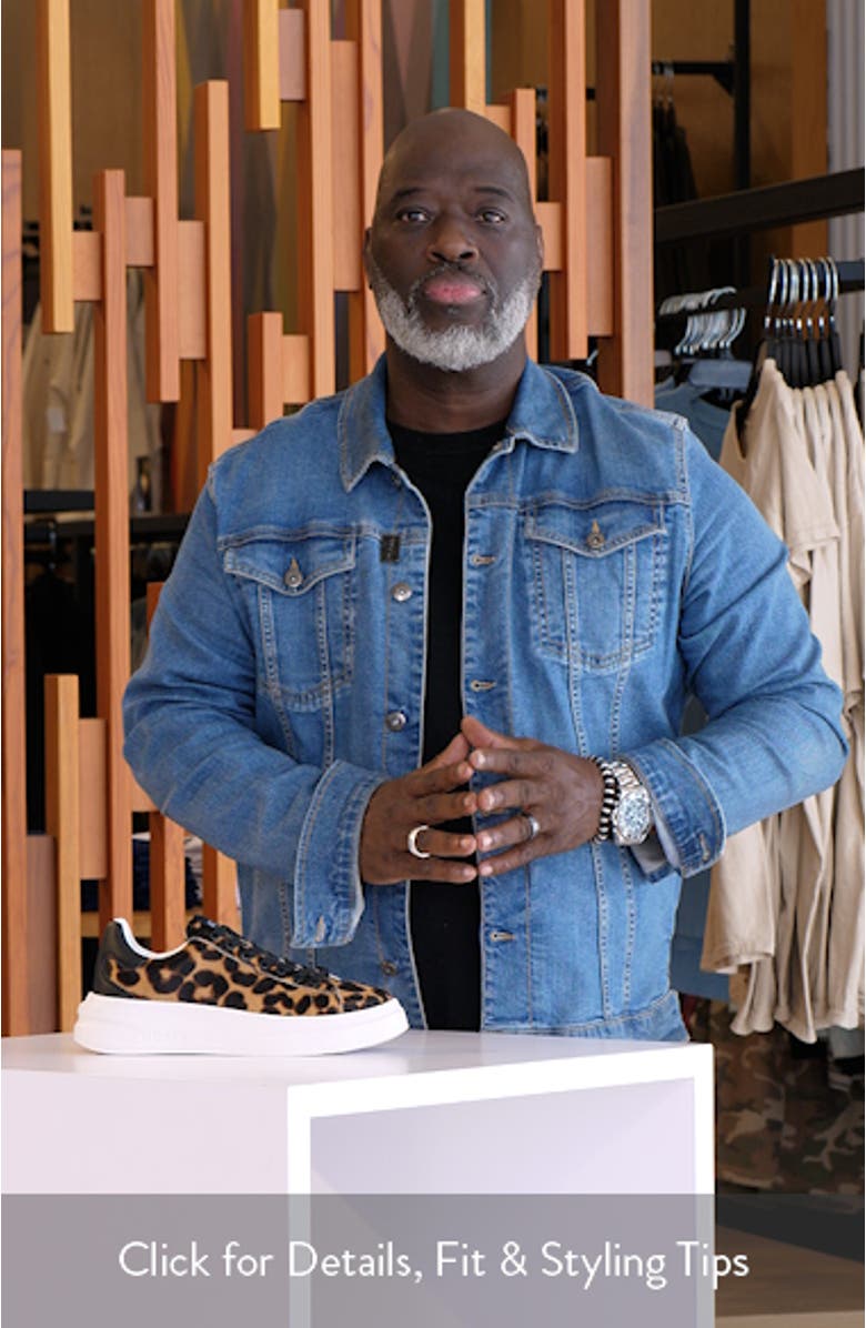 Elbinah Genuine Calf Hair Platform Sneaker, sales video thumbnail