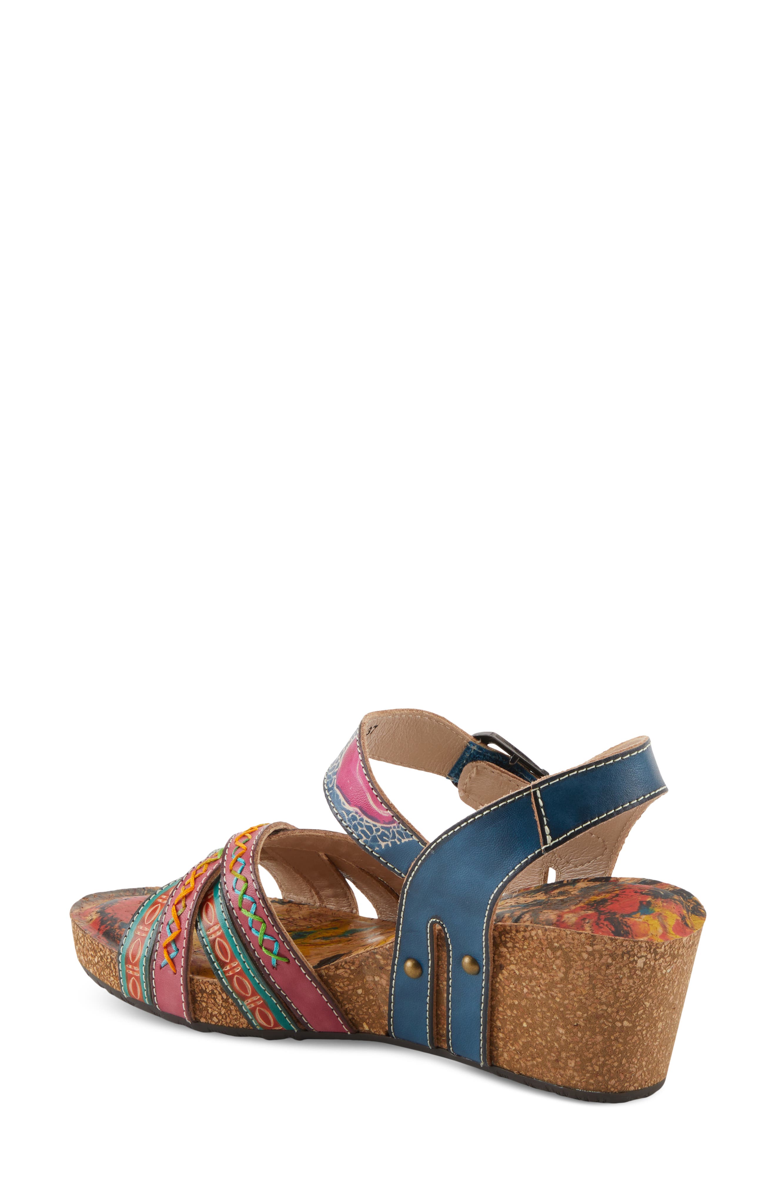 L'Artiste by Spring Step Bosquet Ankle Strap Platform Wedge Sandal, Alternate, color, 