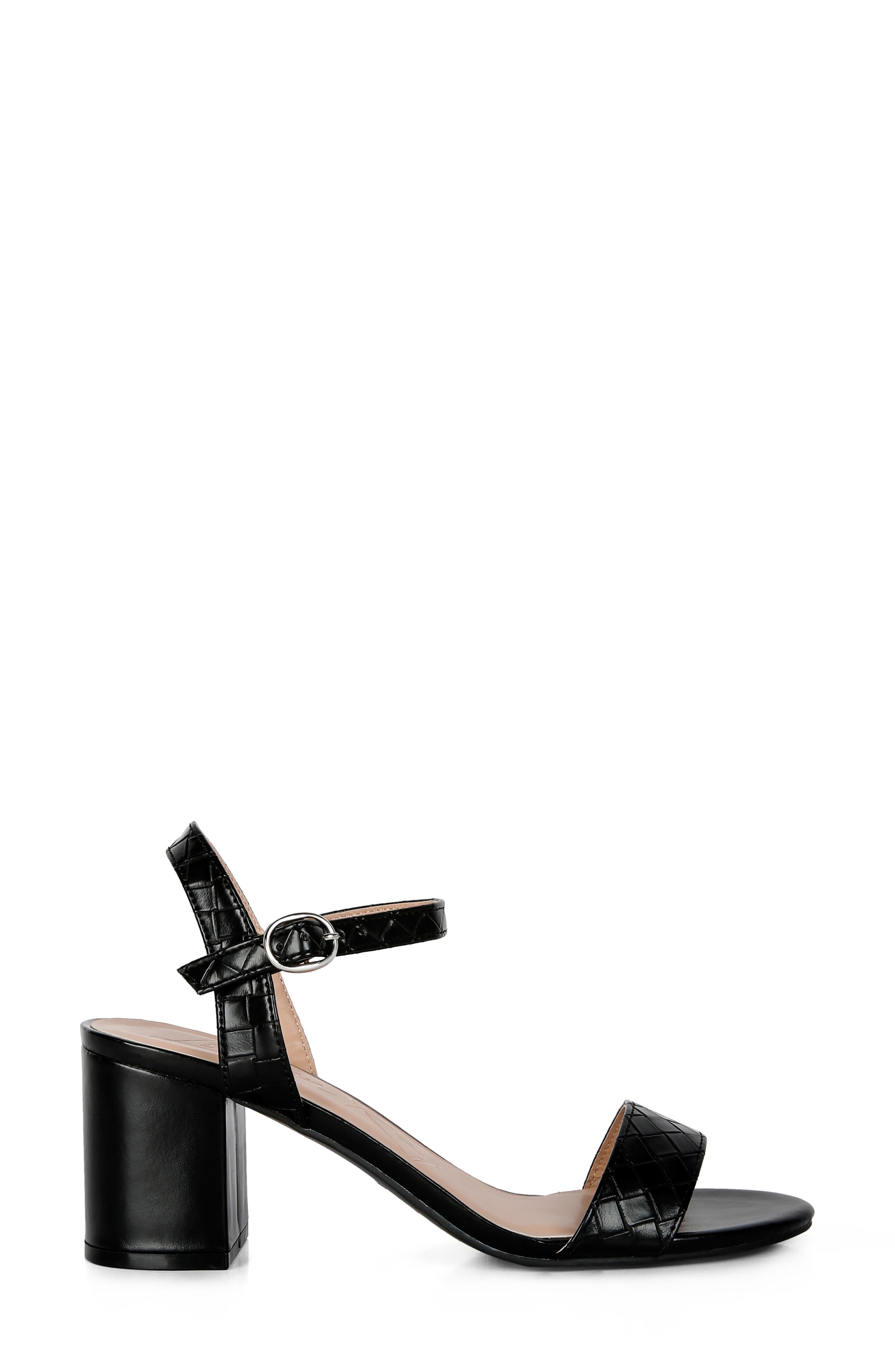 LONDON RAG Poiret Block Heel Sandal, Alternate, color, Black