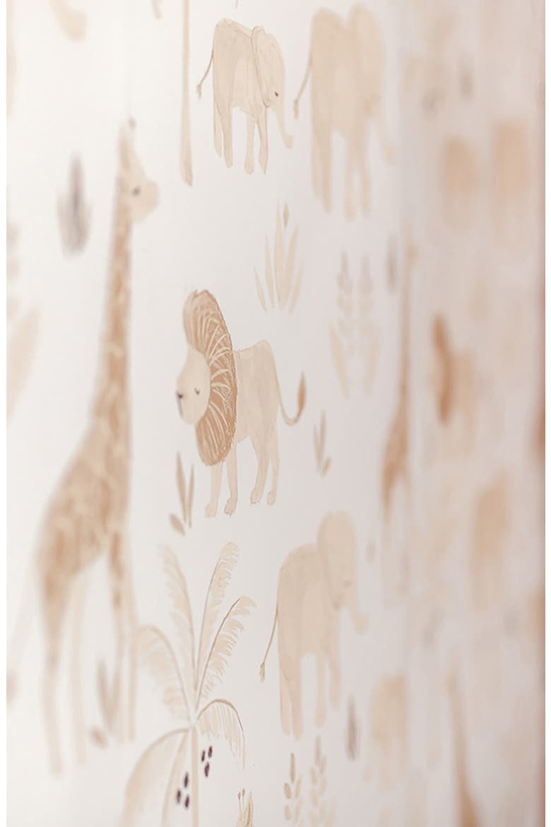 Safari Animal Wallpaper for Nursery, Alternate, color, MULTI