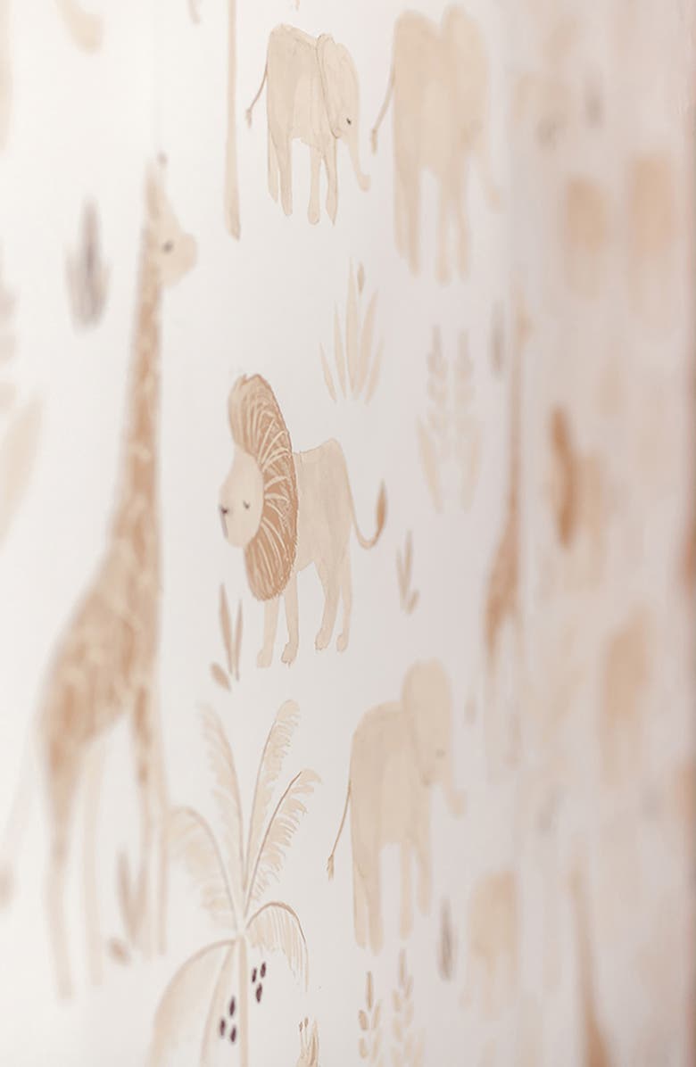 CRANE BABY Safari Animal Wallpaper for Nursery, Alternate, color, 