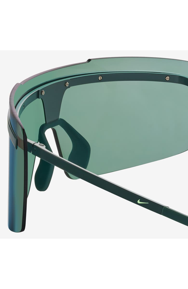 Nike Echo Shield 67mm Sunglasses, Alternate, color, Matte Vintage Green / Blue Mir