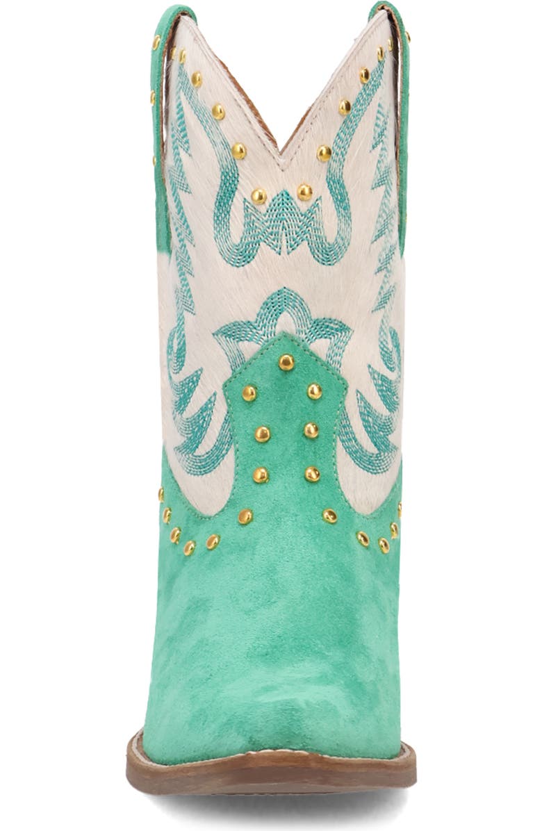 Dingo Rodeo Queen Genuine Calf Hair Western Boot, Alternate, color, Green