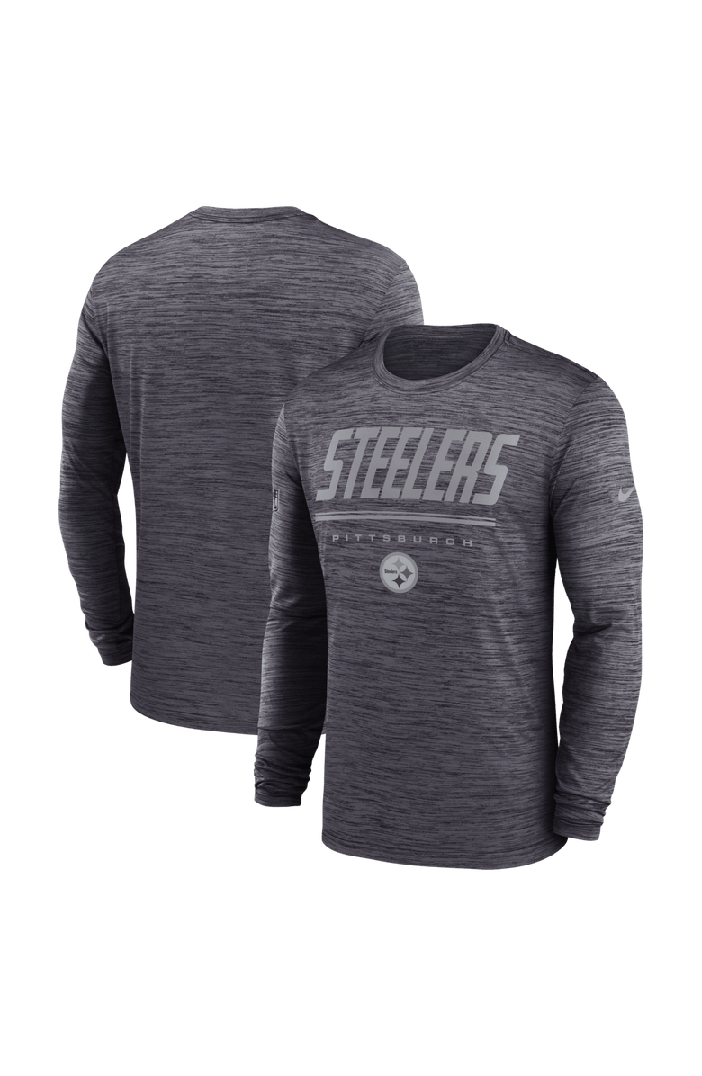 Nike Men's Nike Black Pittsburgh Steelers Sideline Offensive Transition Velocity Dri-FIT Long Sleeve T-Shirt, Main, color, Black