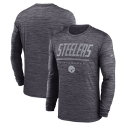 Nike Men's Nike Black Pittsburgh Steelers Sideline Offensive Transition Velocity Dri-FIT Long Sleeve T-Shirt
