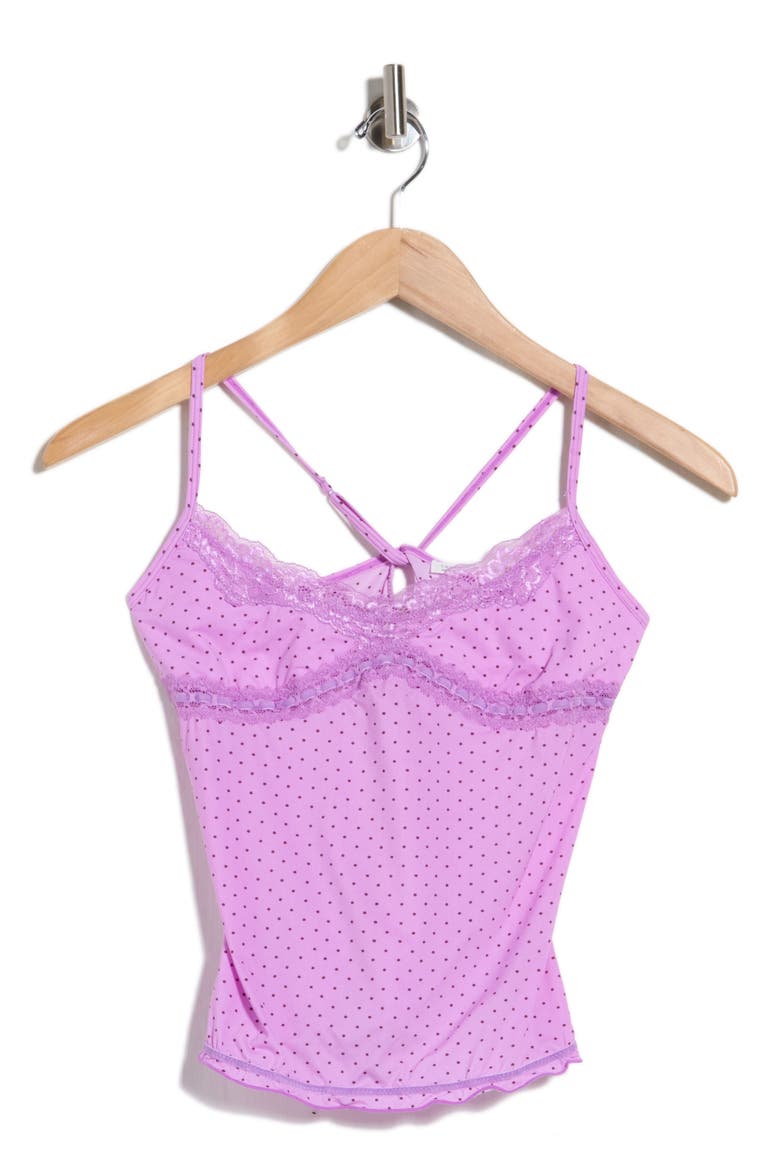 Mix & Match Lace Trim Camisole, Main, color, PURPLE