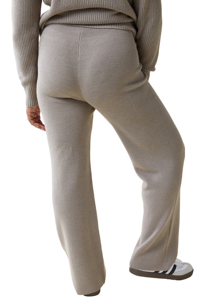 Easy Rib Over the Bump Maternity Sweater Pants, Alternate, color, TAUPE