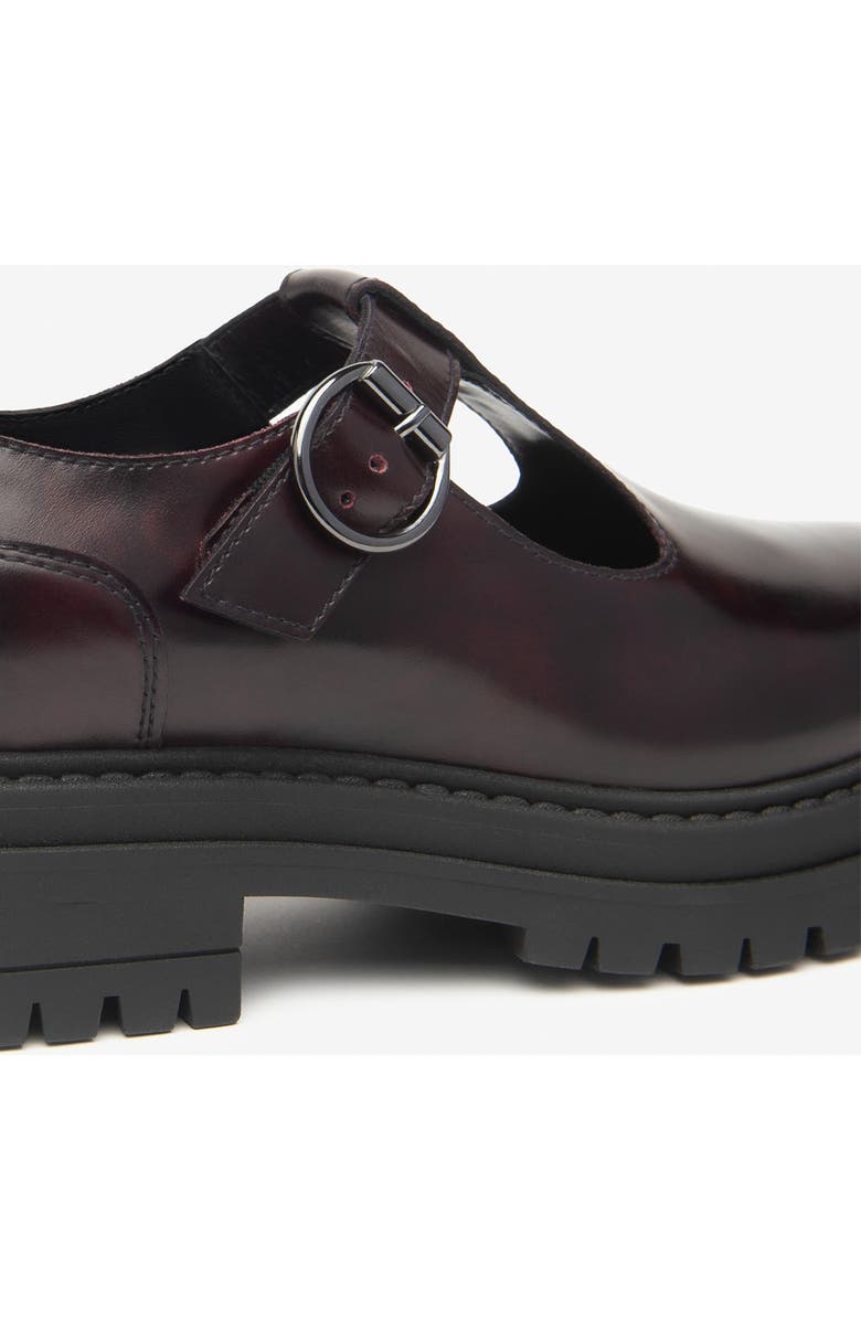 NeroGiardini Lug Sole Mary Jane Flat, Alternate, color, Bordeaux