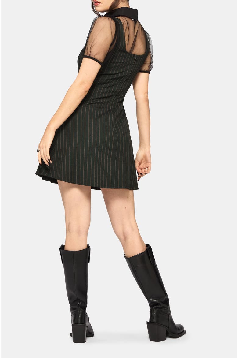 Kera Pleated Mini Dress, Alternate, color, Green