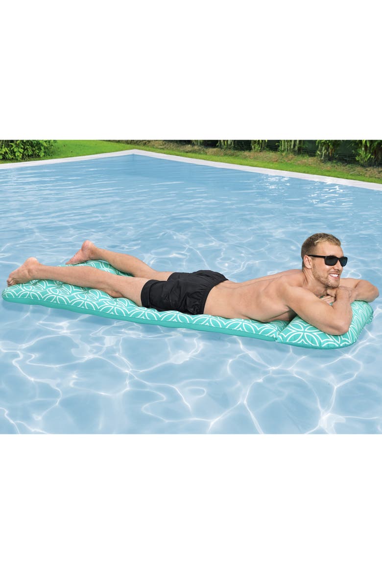 Comfort Plush Inflatable Floating Pool Mat, Alternate, color, Blue
