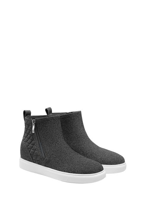 Round-Toe Hidden Wedge Sneakers