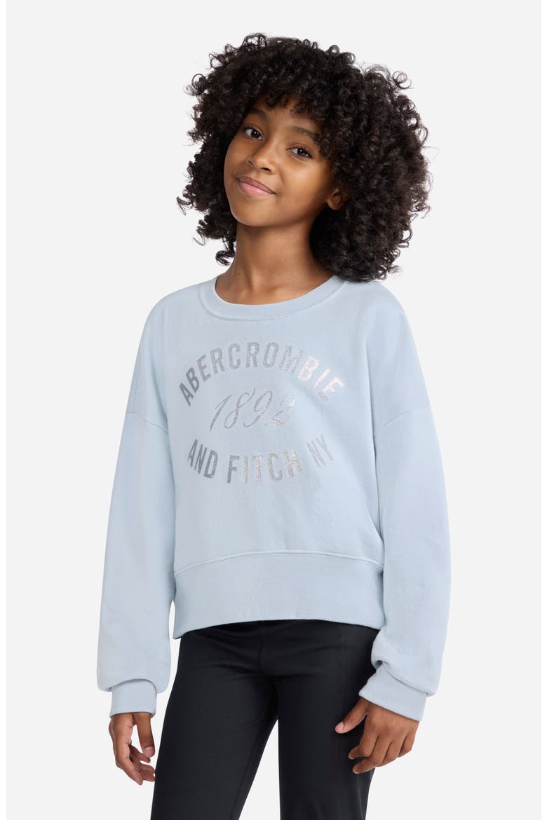Kids' Rose Bouquet Crewneck Sweatshirt, Alternate, color, BA7SKYWAY