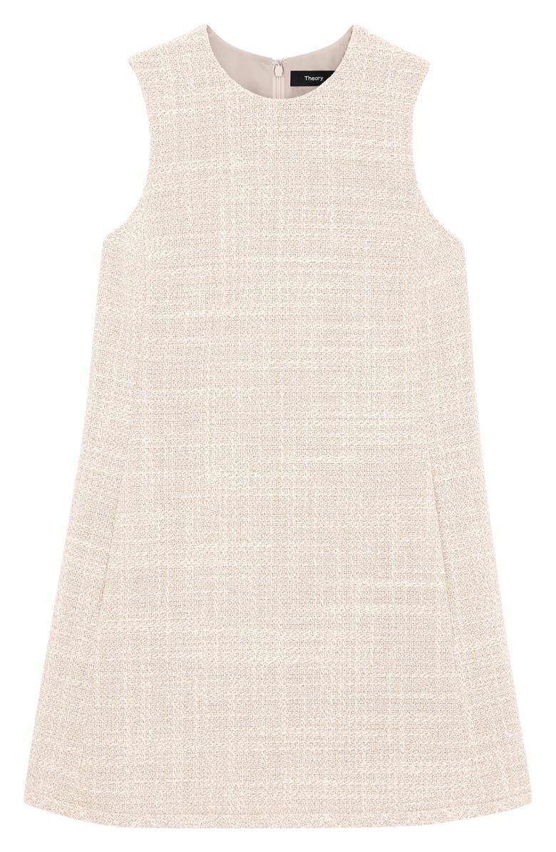 Theory Sleeveless Tweed A-Line Dress, Alternate, color, Taupe Multi