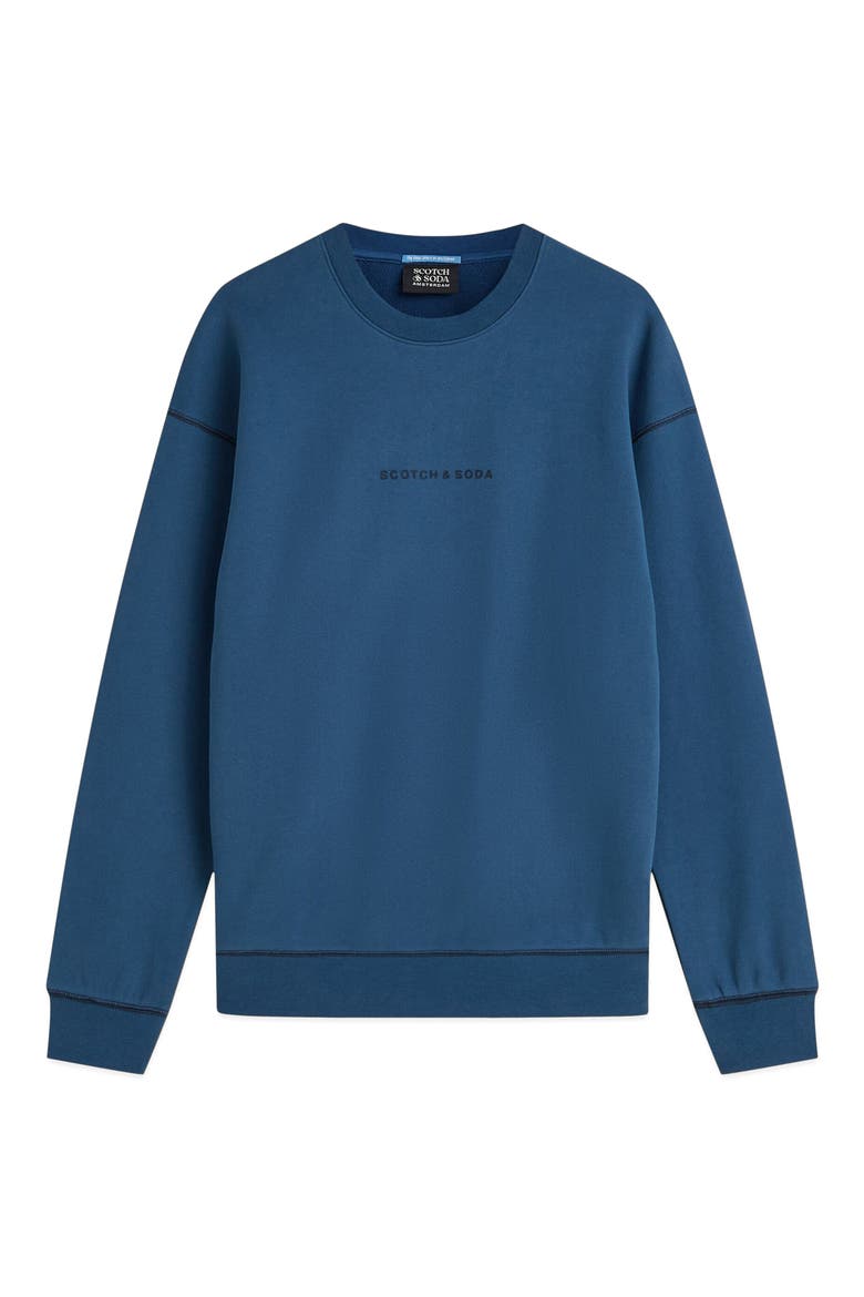 Relaxed Fit Cotton Sweatshirt, Alternate, color, ENSIGN BLUE