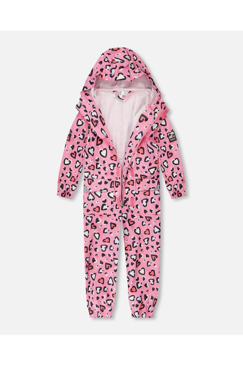 Rain One-Piece Heart in Polyurethane, Alternate, color, Pink Heart Print