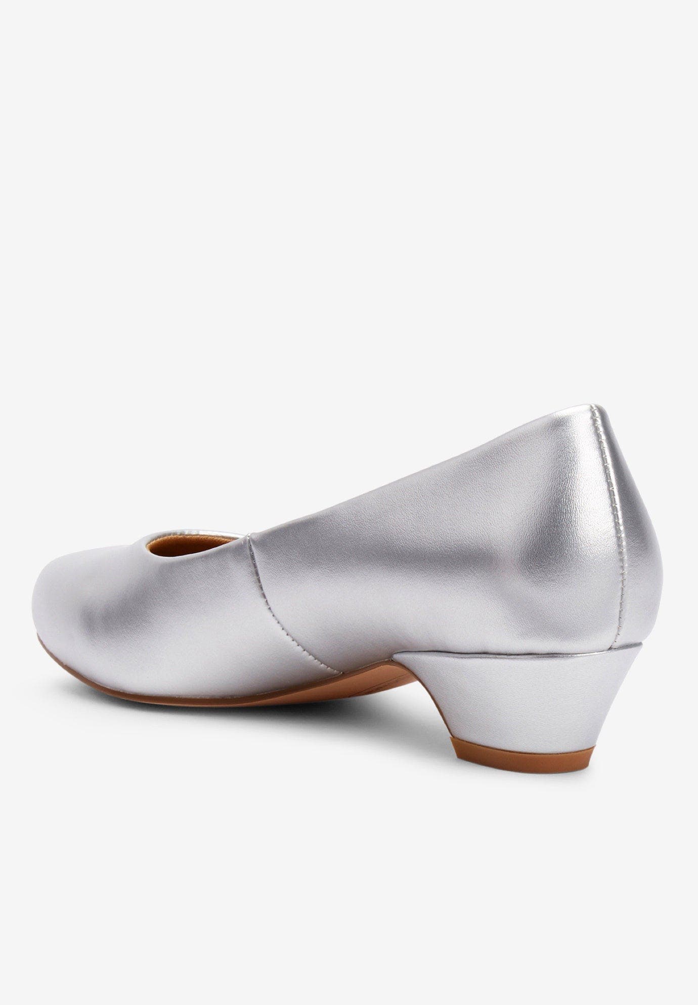 The Vida Leather Like Slip On Pump, Alternate, color, SILVER