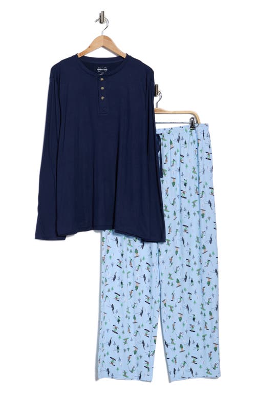 Pillow Talk Matching Family Ski Days Henley Pajamas