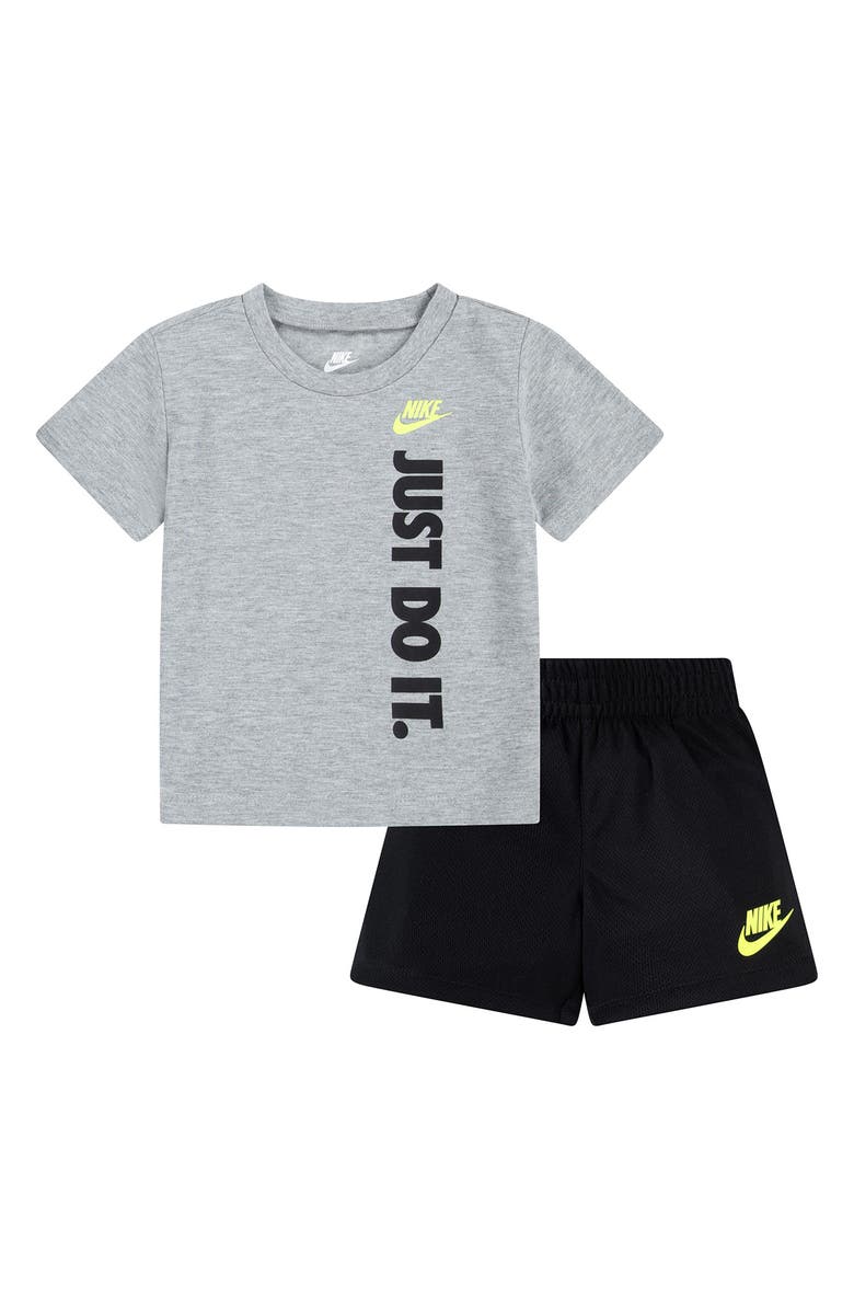 Nike Logo Graphic T-Shirt & Shorts Set, Main, color, Black