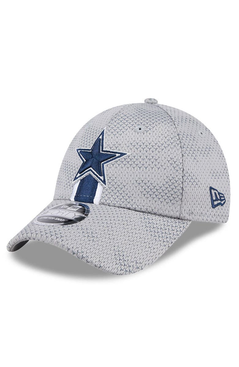 New Era Men's New Era Gray Dallas Cowboys 2024 Sideline 9FORTY Stretch-Snap Hat, Alternate, color, Gray