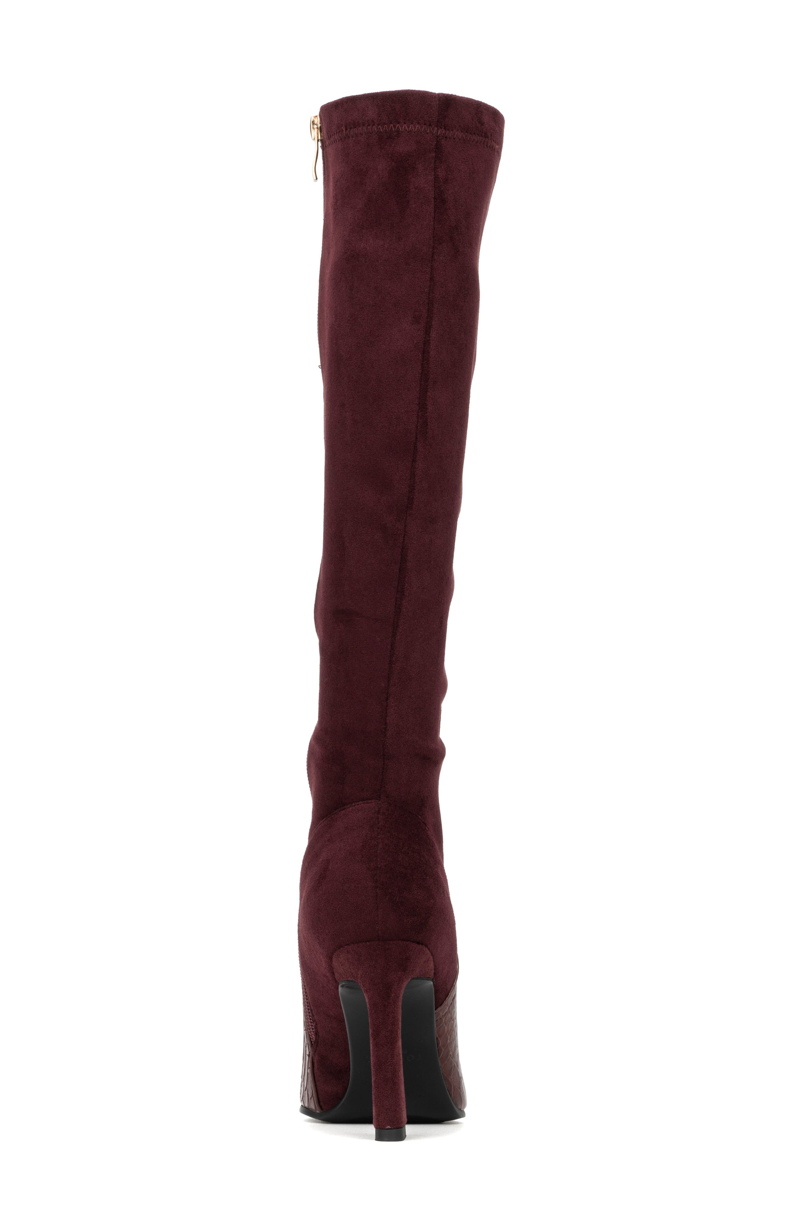 Mia Knee High Boot, Alternate, color, BURGUNDY