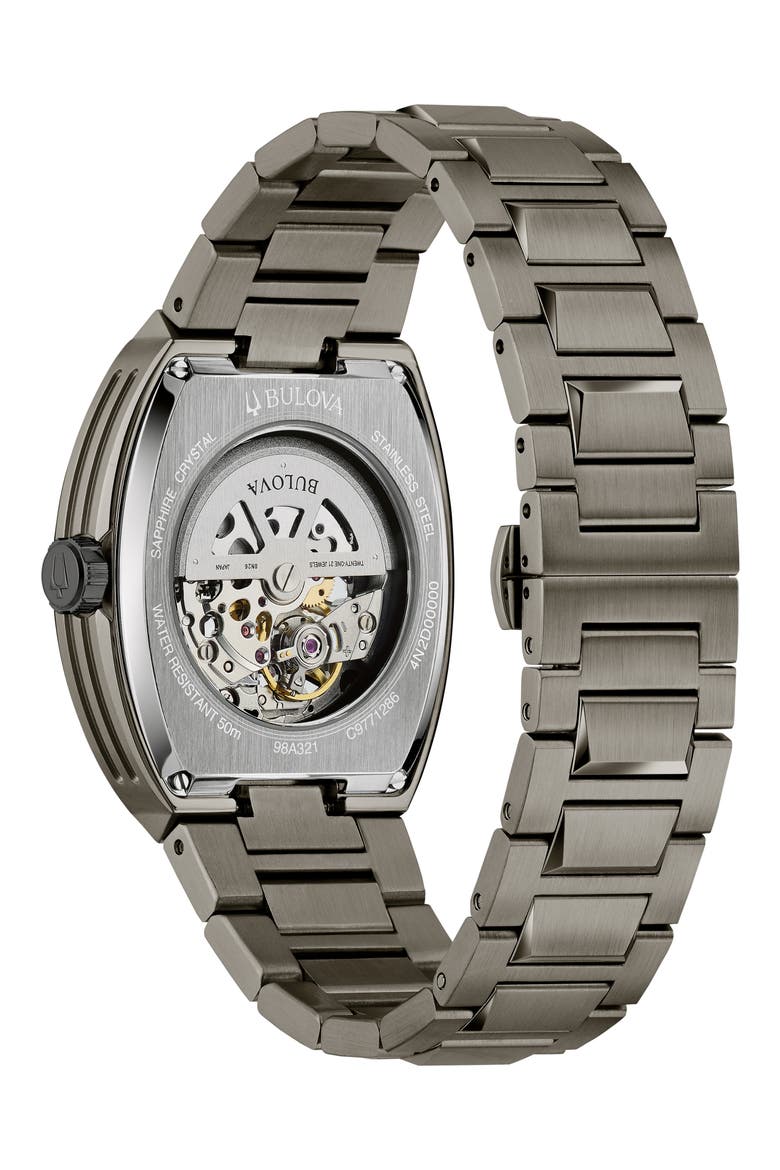 Maquina Gunmetal Skeleton Dial Automatic Bracelet Watch, 40mm, Alternate, color, TWO-TONE