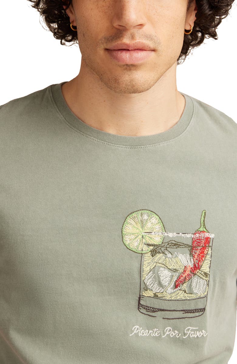 Lucky Brand Lucky Cocktail Embroidered T-Shirt, Alternate, color, 