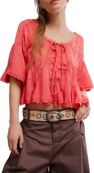 Free People Dreaming Whipstitch Leather Belt