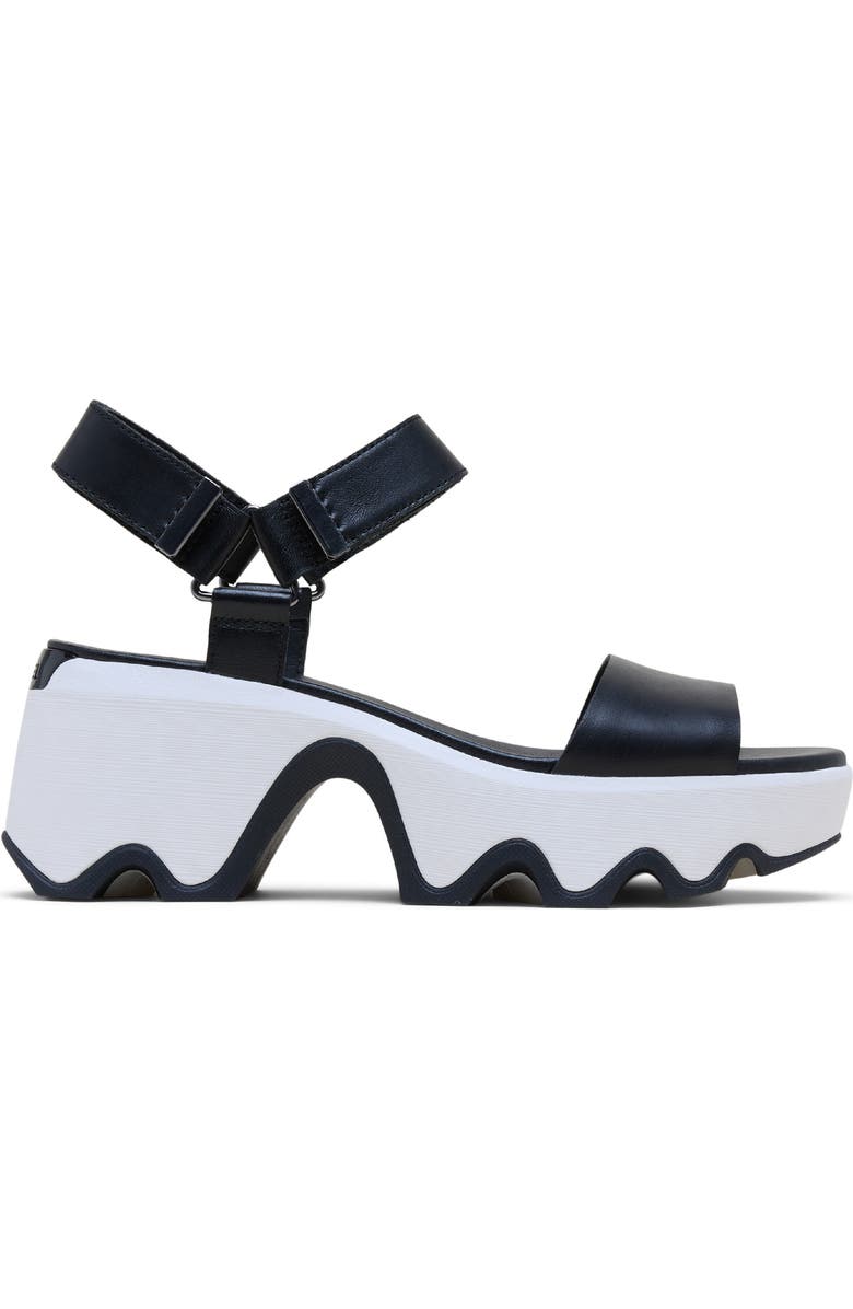 SOREL Kinetic<sup>™</sup> Aura Ankle Strap Platform Sandal, Alternate, color, Black/ Sea Salt