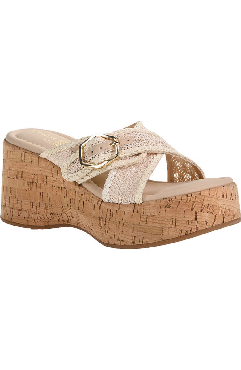Chinese Laundry Loulou Platform Wedge Slide Sandal, Main, color,
