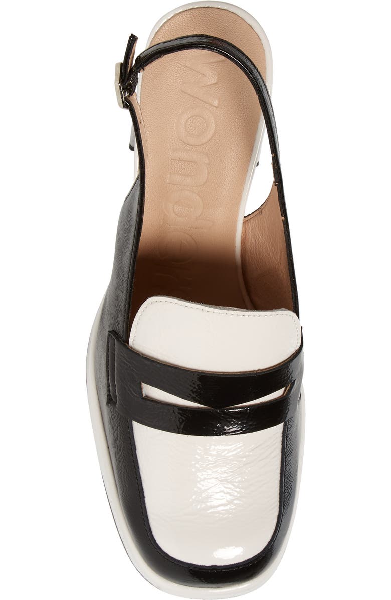 Wonders Amelia Block Heel Leather Pump, Alternate, color, Lack Black Off