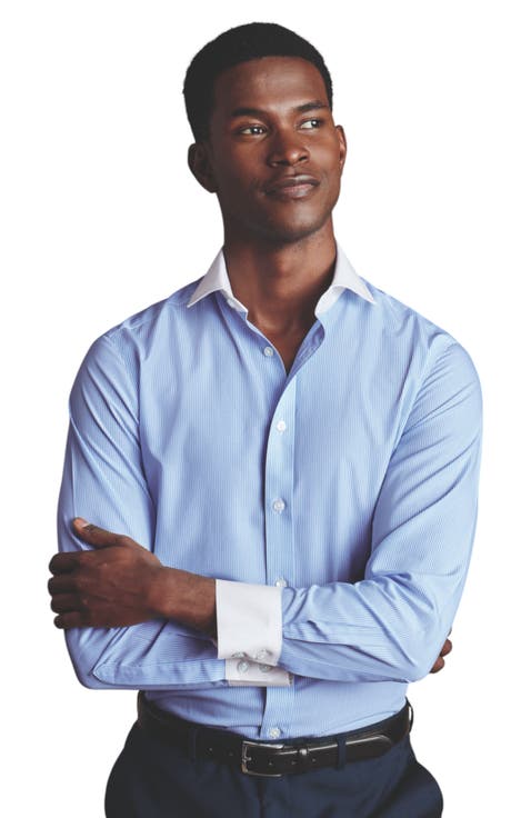 Cutaway Collar Non-Iron Bengal Stripe Winchester Shirt