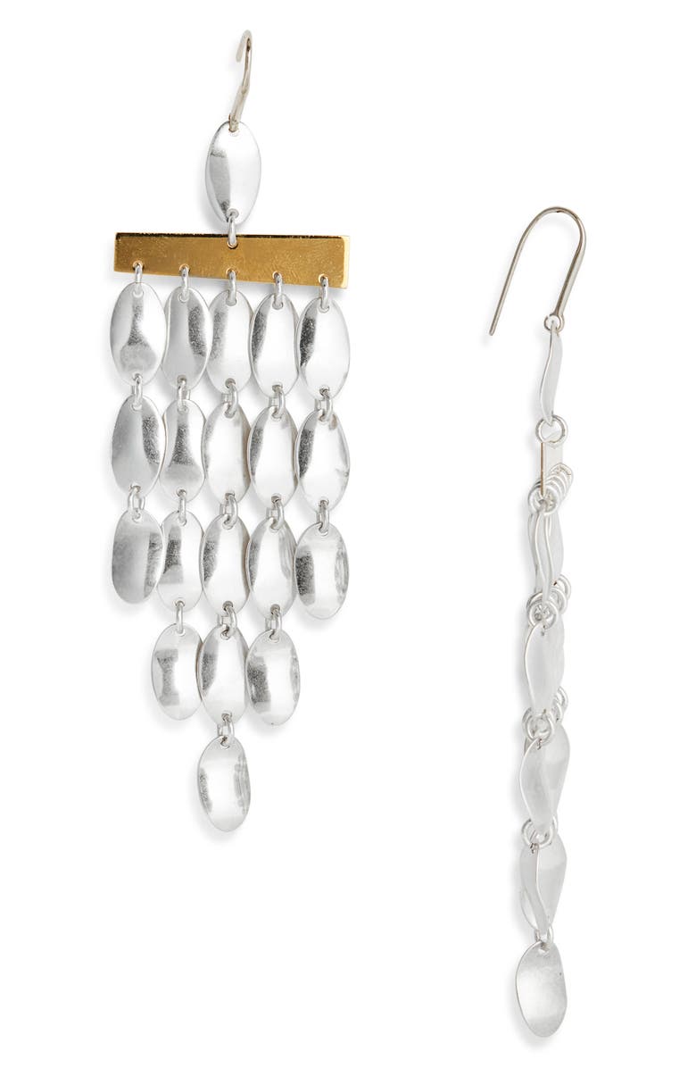 Isabel Marant Fringe Drop Earrings, Main, color, Silver/ Dore