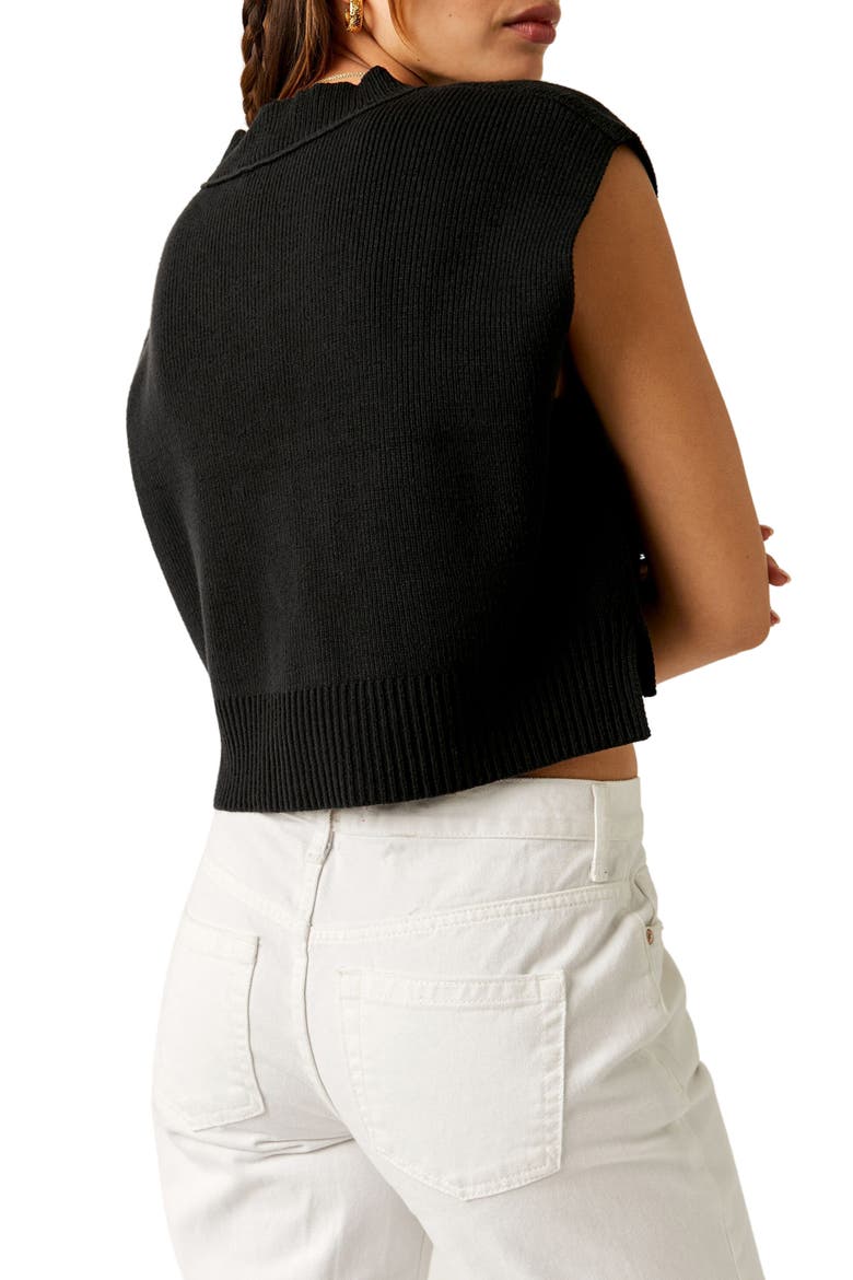 Easy Street Sweater Vest, Alternate, color, BLACK