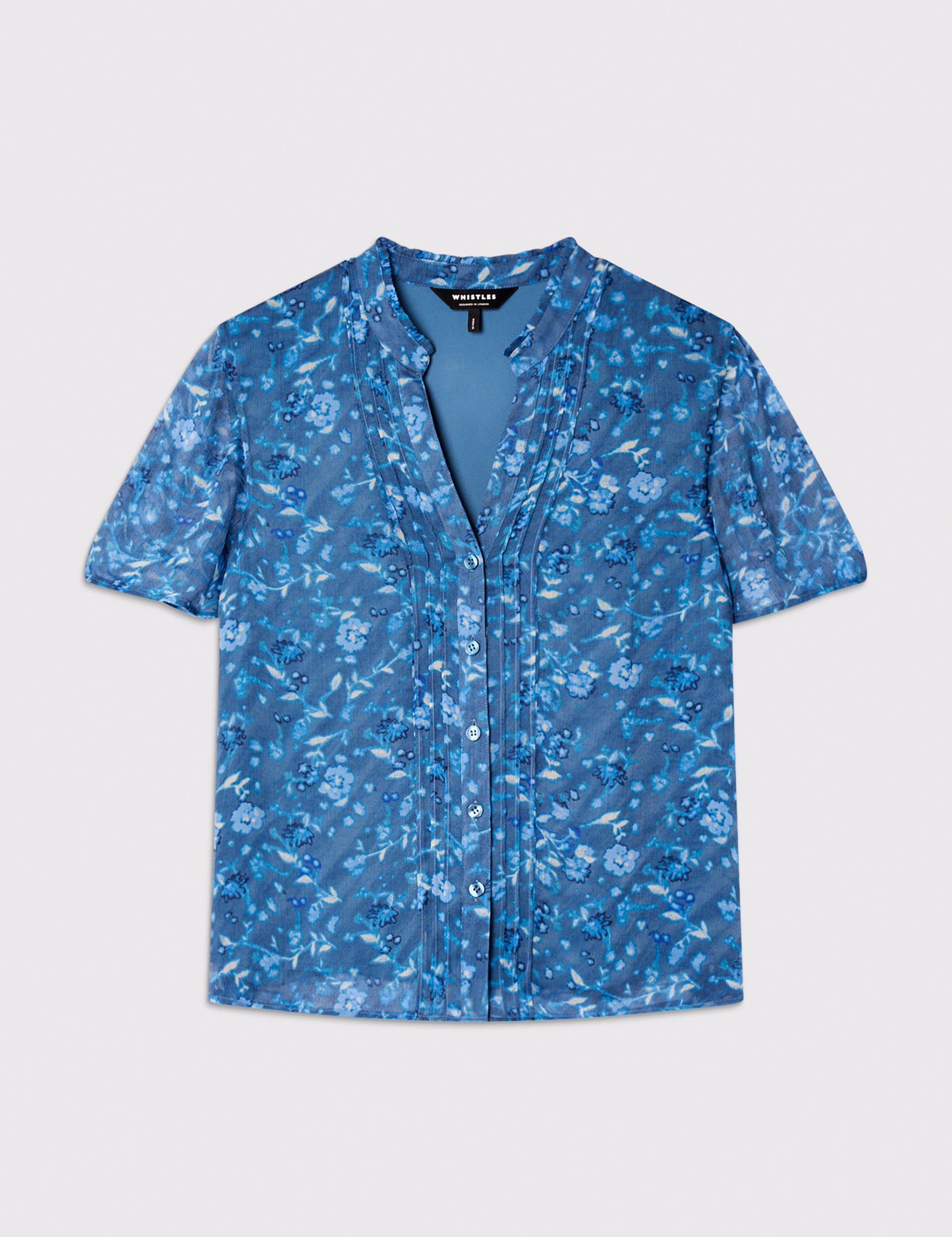 Ditsy Floral V Neck-Blouse - image 2