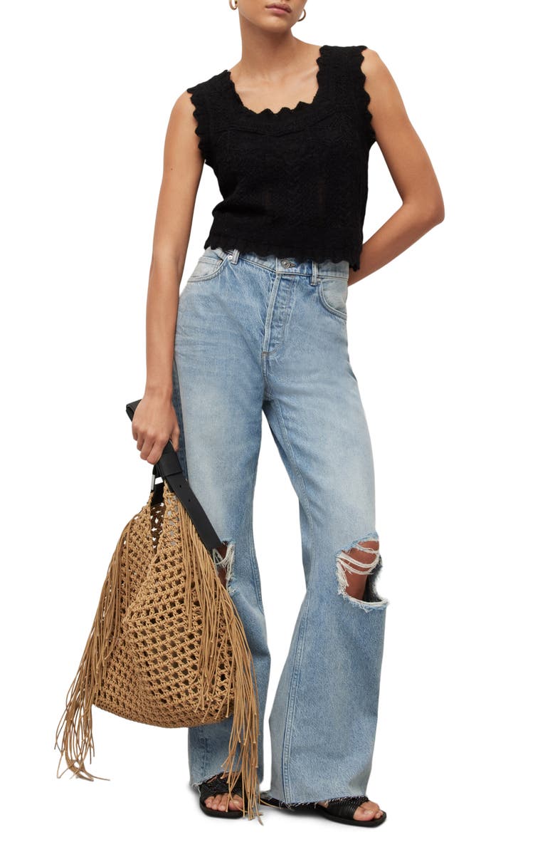 AllSaints Vanessa Crop Sweater Tank, Alternate, color,