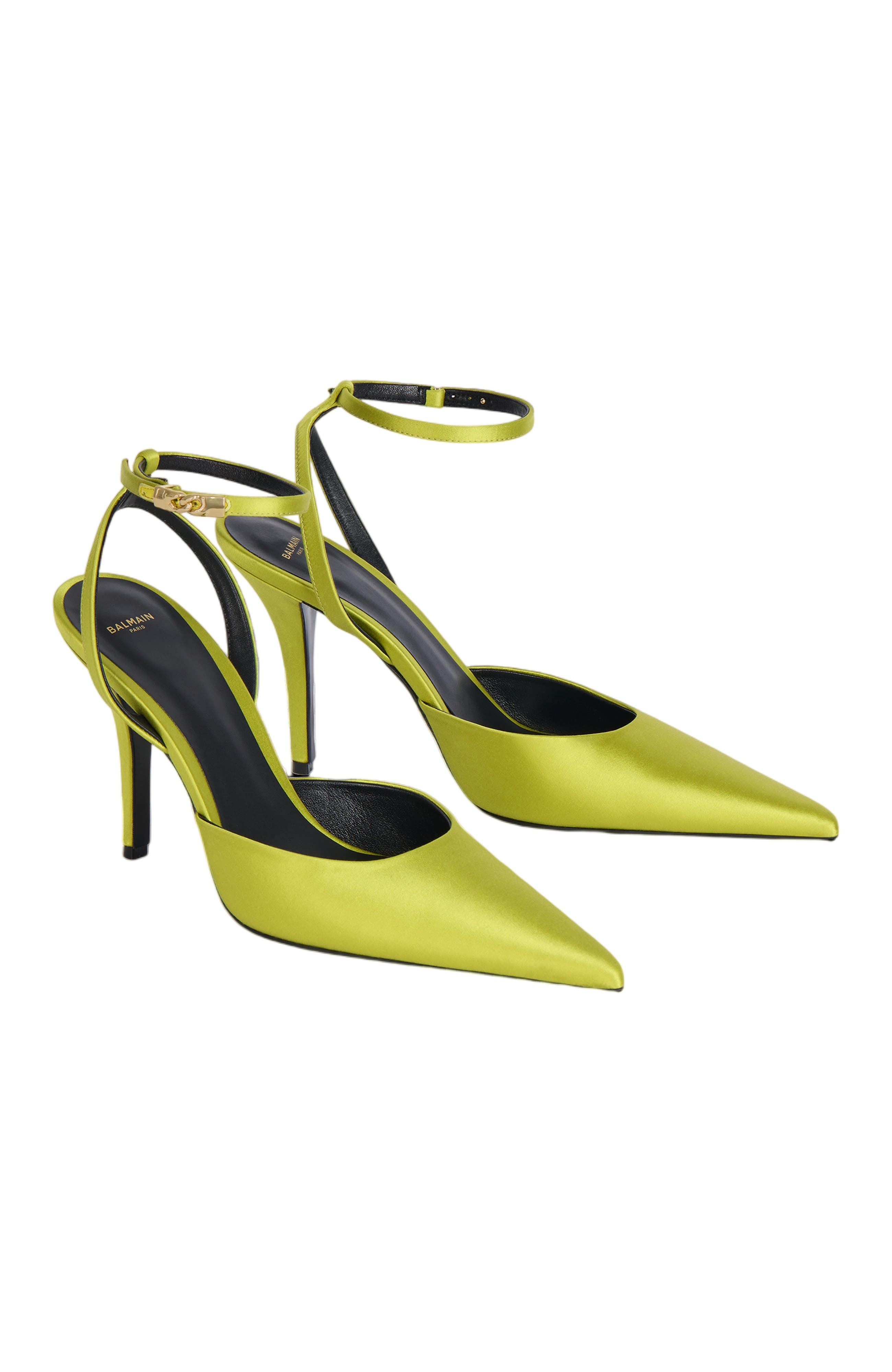 Satin Strappy Courts, Main, color, green