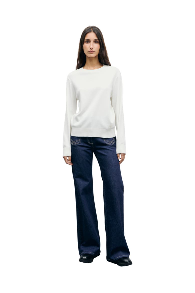 Bara Long Sleeve Crew Neck T-Shirt, Alternate, color, Ecru