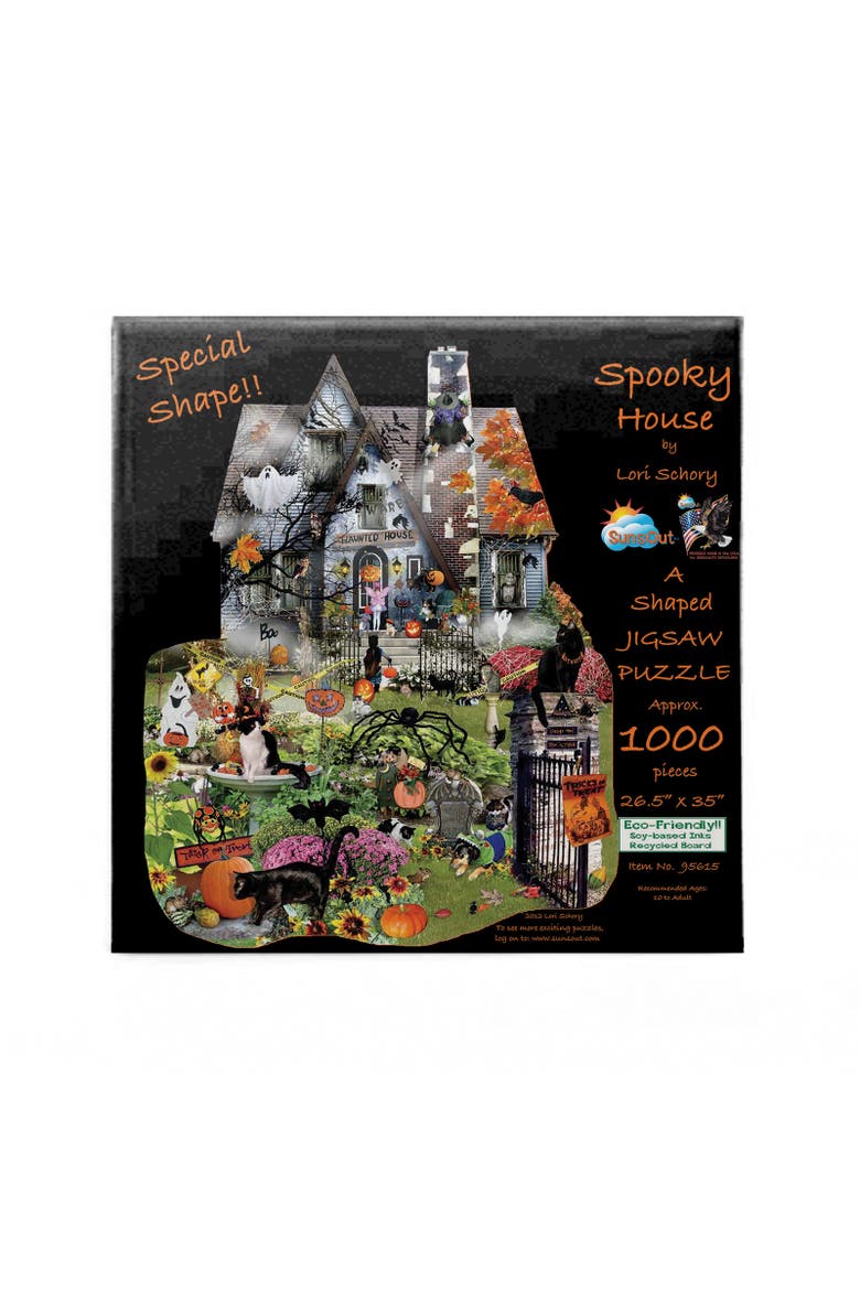 Spooky House 1000 piece Jigsaw Puzzle for Adults Special Shape, Alternate, color, Multicolor
