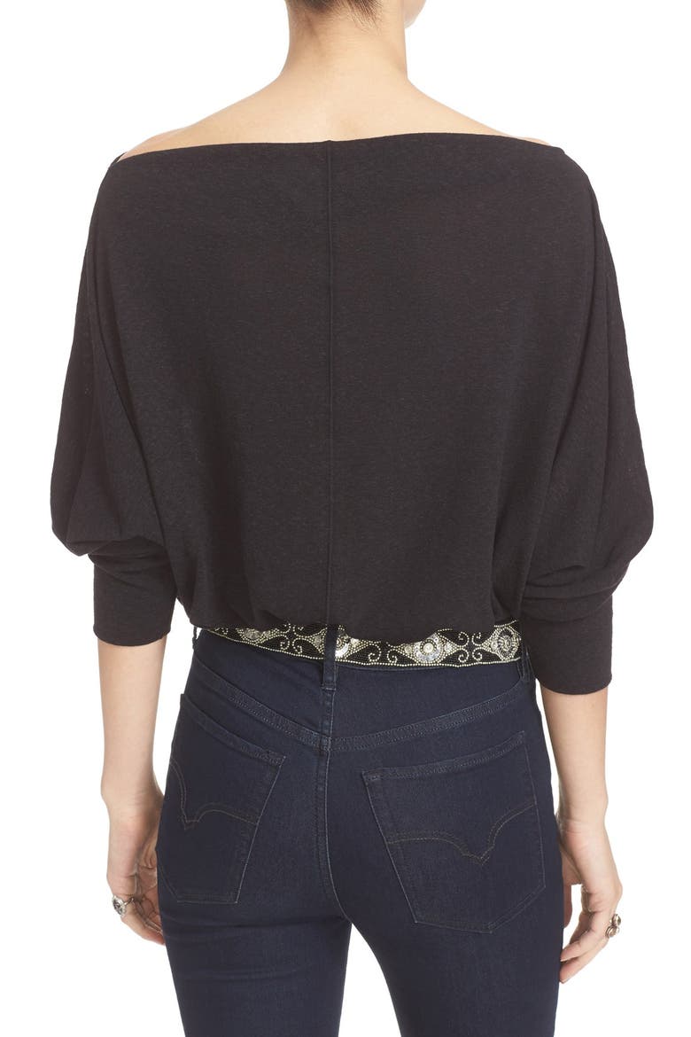 Valencia Off the Shoulder Pullover, Alternate, color, BLACK