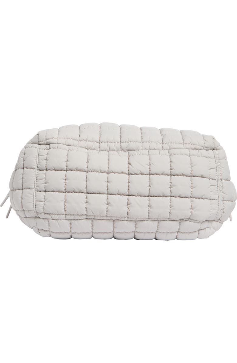 URBAN EXPRESSIONS HANDBAGS Square Quilt Nylon Hobo Bag, Alternate, color, Dove Grey