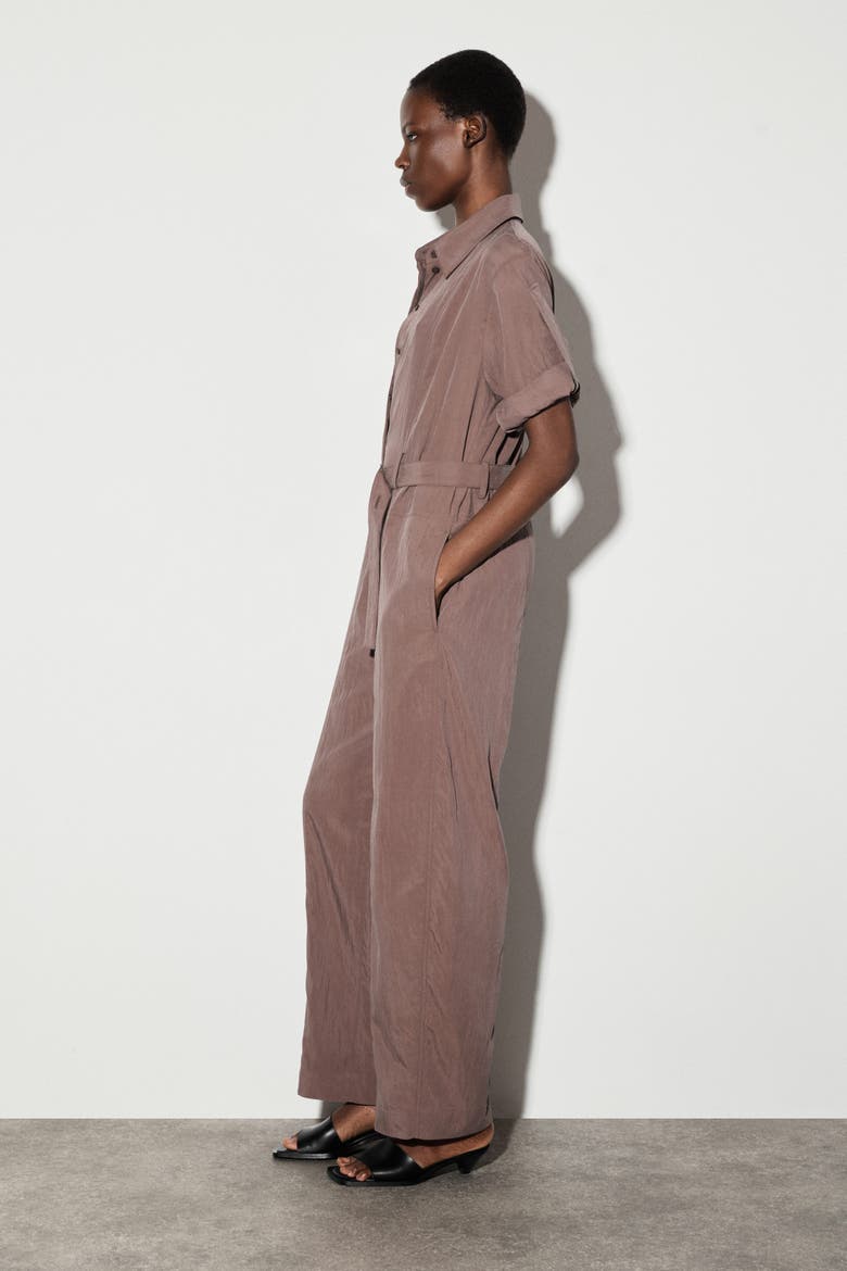 Belted Modal Coverall, Alternate, color, TERRACOTTA