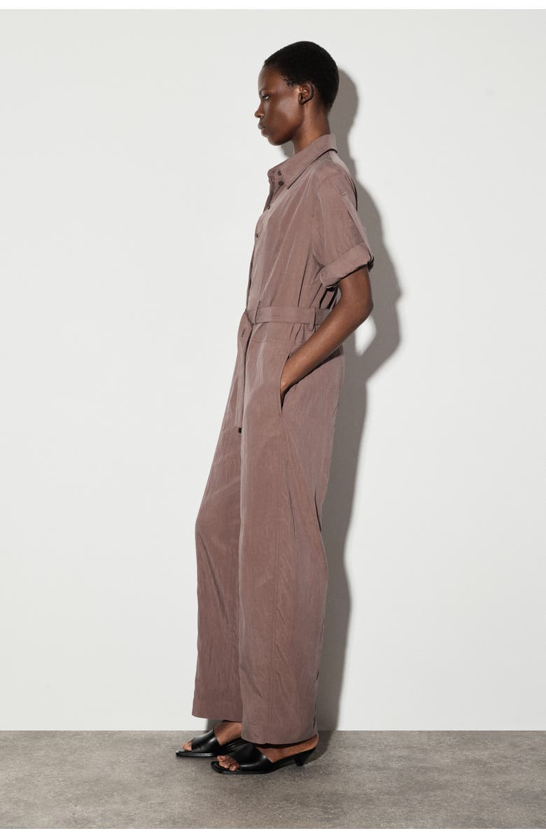 COS Belted Modal Coverall, Alternate, color, Terracotta