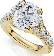 Bliss Diamond Certified 4Ct Vivian Diamond Engagement Round Diamond Ring 14k Gold Lab Grown